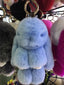 15cm Cute Pluff Bunny Keychain Rex Genuine Rabbit Fur Key Chains For Women Bag Toys Doll Fluffy Pom Pom Lovely Pompom Keyring