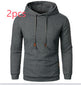 Men's Jacquard Hooded Sweater Long-sleeved Hoodie Warm Solid Sports Top