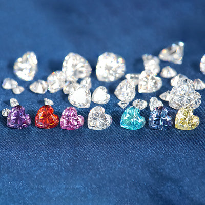 Colorful Moissanite Heart-shaped Stone Lemon