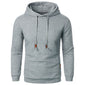 Men's Jacquard Hooded Sweater Long-sleeved Hoodie Warm Solid Sports Top